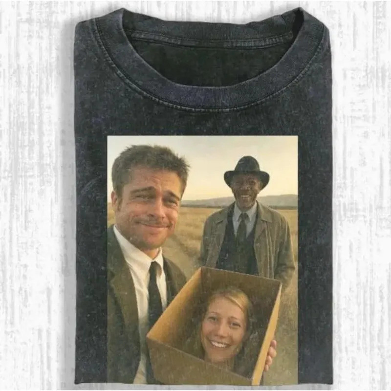 Se7en MemeCult คลาสสิก 90s กราฟิกผ้าฝ้ายฟิล์มสําหรับผู้ชายผู้หญิง Y2k ผ้าฝ้าย Pvure Goth Breathable 