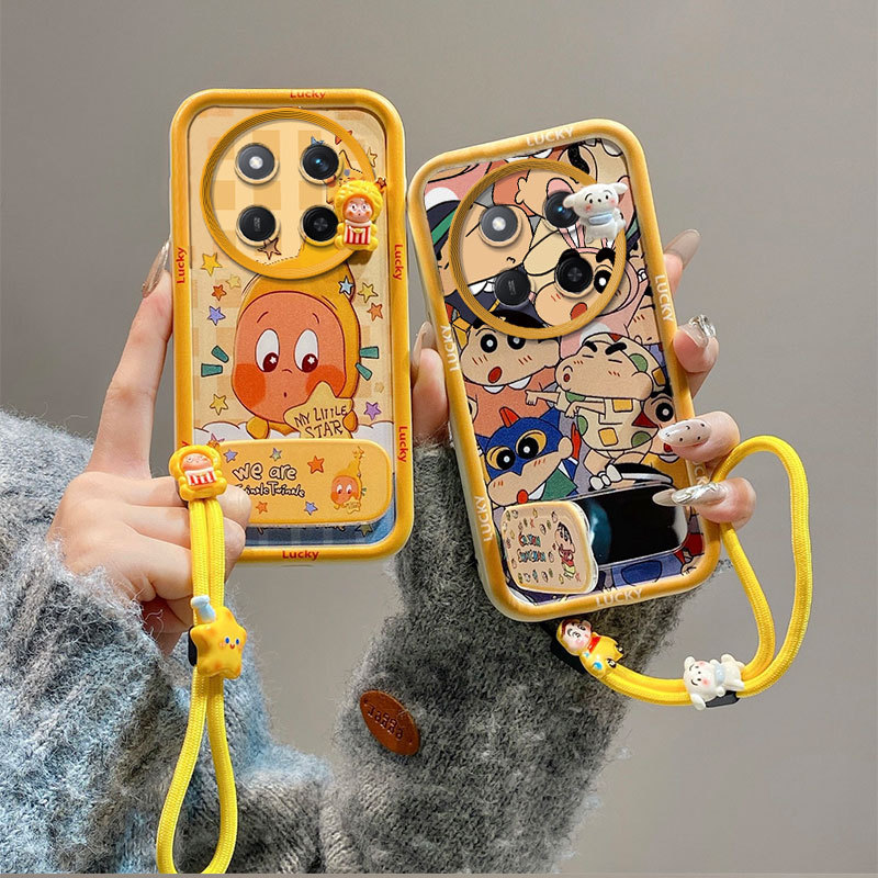 เคส For HuaWei Honor X9C/Magic 7 lite 5GTpu JMZJหรูหรากระจกขาตั้งเชือกเส้นเล็กเคสโทรศัพท์A2j