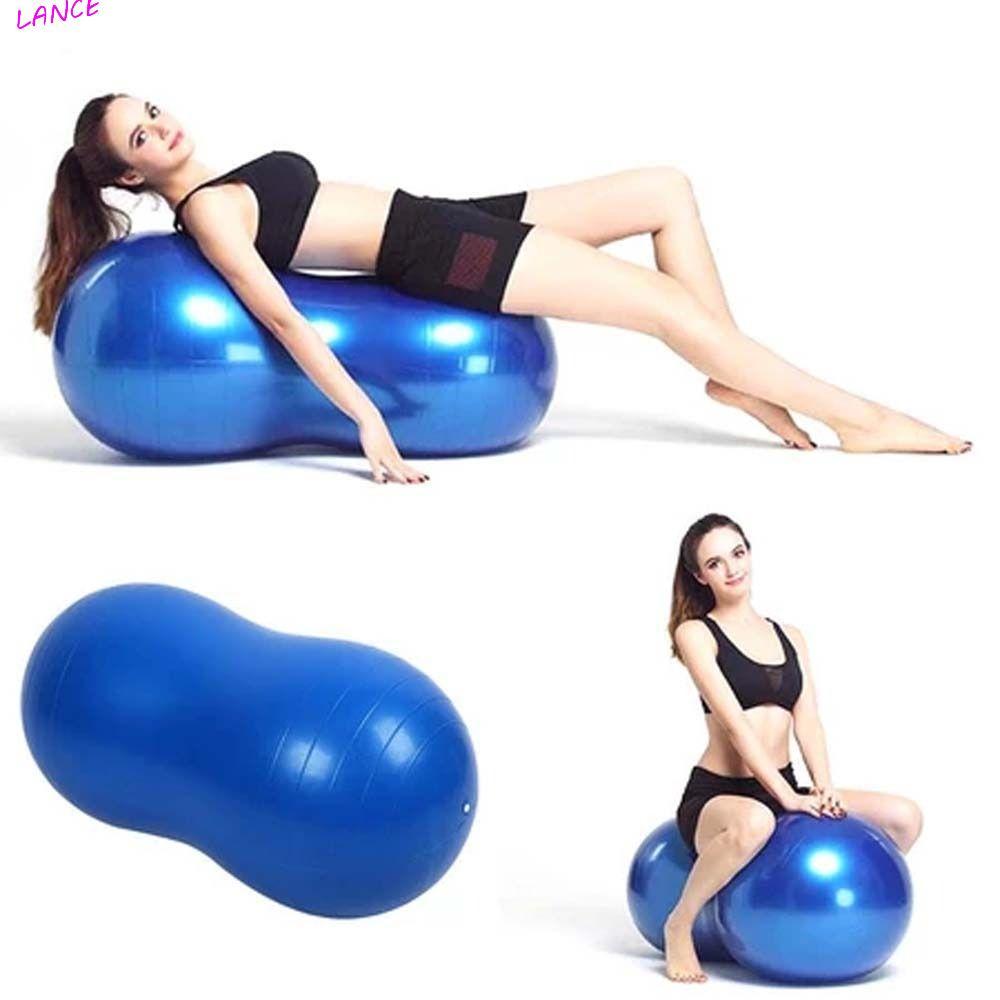 ลูกบอลทรงถั่วเหลือง LANCE สำหรับโยคะและพิลาทิส ขนาด 45x90 ซม., ทนทานต่อแรงกระแทก, ส่งเสริมการทรงตัวและการฝึกกล้ามเนื้อ