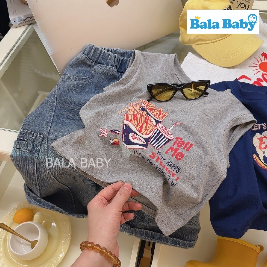 เสื้อแขนกุด เสื้อกล้ามเด็ก เสื้อเด็กผู้ชายเท่ๆ แฟชั่นน่าร้อน Size90-120 BXT01 รูปที่ 3