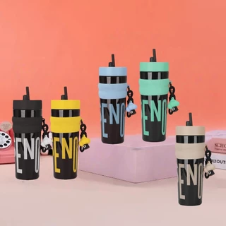 【ซื้อ1แถม1】จัดส่งรวดเร็ว แก้วน้ำโดปามีน 900มล พร้อมหลอดดูด ปลอดBPA ความจุขใหญ่ พกพาสะดวก เหมาะเดินทางในรถ