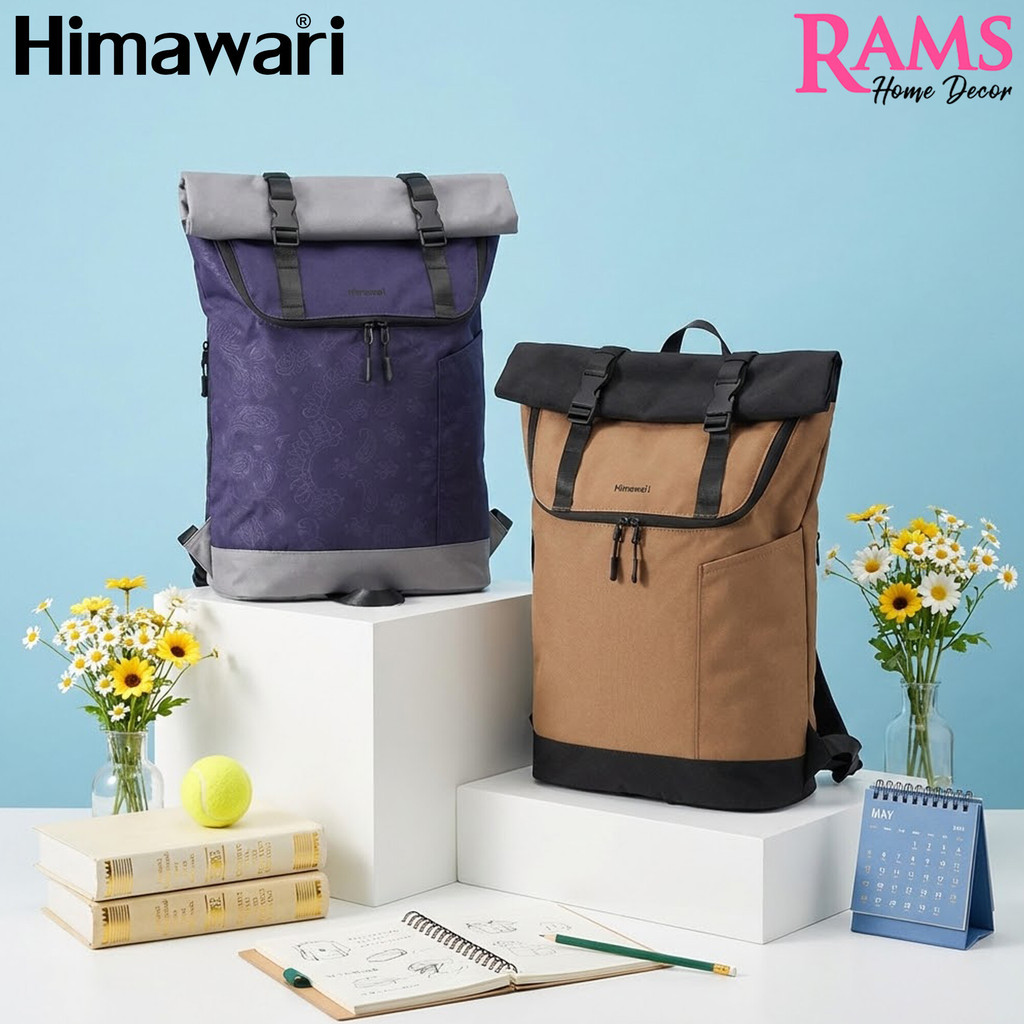 Himawari Urban Roll-Top Backpack / กระเป๋าเป้เดินทาง / กระเป๋าแล็ปท็อป / กระเป๋าเป้ทรงสี่เหลี่ยมมัลต
