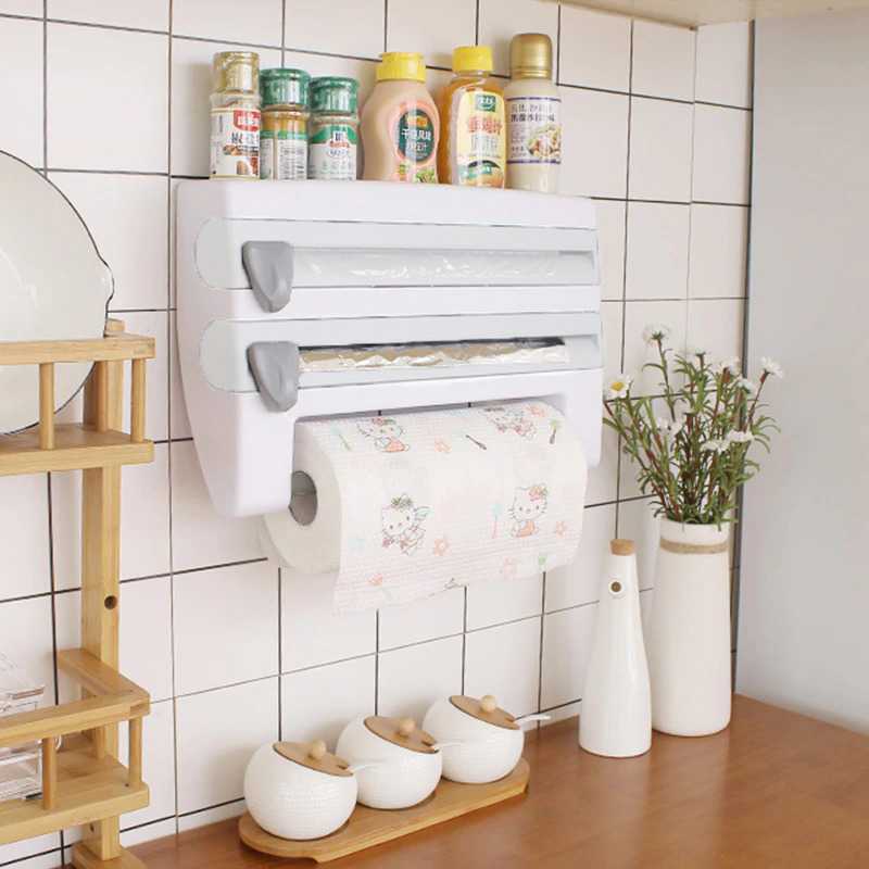 น่ารัก QiQi ฟอยล์ดีบุกอาหารตัดกระดาษทิชชู Organizer Rack - KAQQ-5822 / A-515 4501