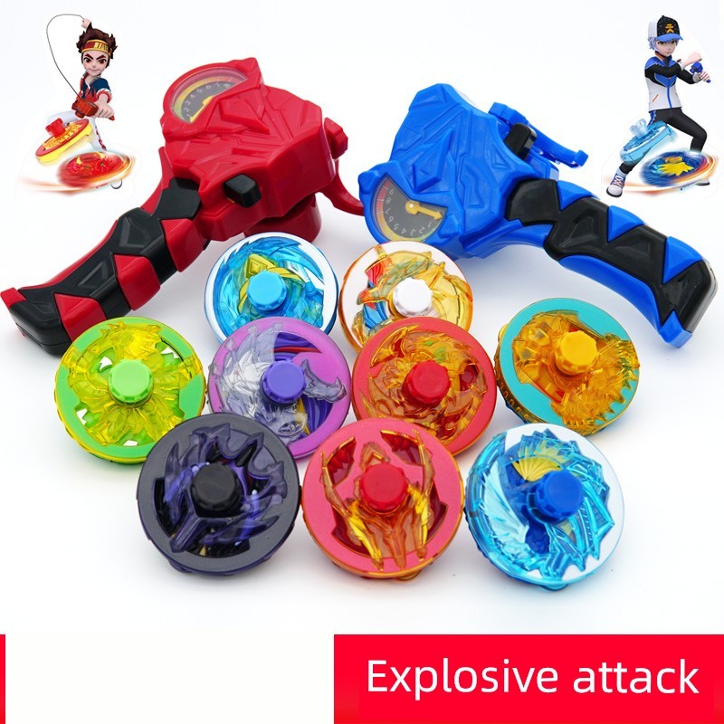 เบลเบลด x beyblade x ของแท้ Sambo Armored Battle Top Variety Top Children Boy Toy Battle Disc เปลวไฟ