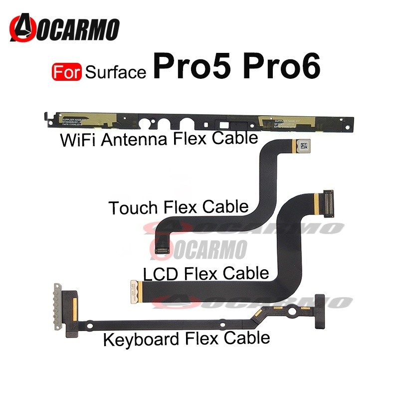 หน้าจอสัมผัส LCD Flex สําหรับ Microsoft Surface Pro5 Pro6 Pro 5 6 7 1796 คีย์บอร์ด Wifi เสาอากาศ Fle