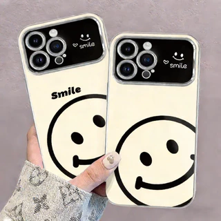 PremiumShell ดีไซน์รูปหน้ายิ้มเรียบง่ายและมีสไตล์ ใช้งานได้กับ iPhone 11/13/14/15 Pro/16/17 Pro/16 Pro Max (ZY6DSC177)