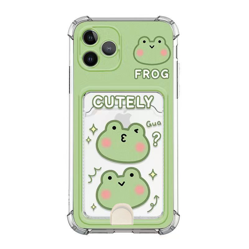 KB| เคสสำหรับ Samsung Galaxy J7 Prime S20 S21 S22 S23 S24 FE S25 S26 Plus Ultra S21+ S22+ S23+ S24+ S25+ S26+ สีเขียวการ์ดกบน่ารัก ที่วางโทรศัพท์แบบนิ่ม ราคา ถูกที่สุด ดีลบีเคเค แกลเลอรีภาพที่ 6