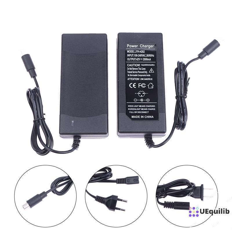 Uequilib 42V 2A ไฟฟ้าสกู๊ตเตอร์แบตเตอรี่อะแดปเตอร์เปลี่ยนสกู๊ตเตอร์ Charger Power M365 สกู๊ตเตอร์ Ch