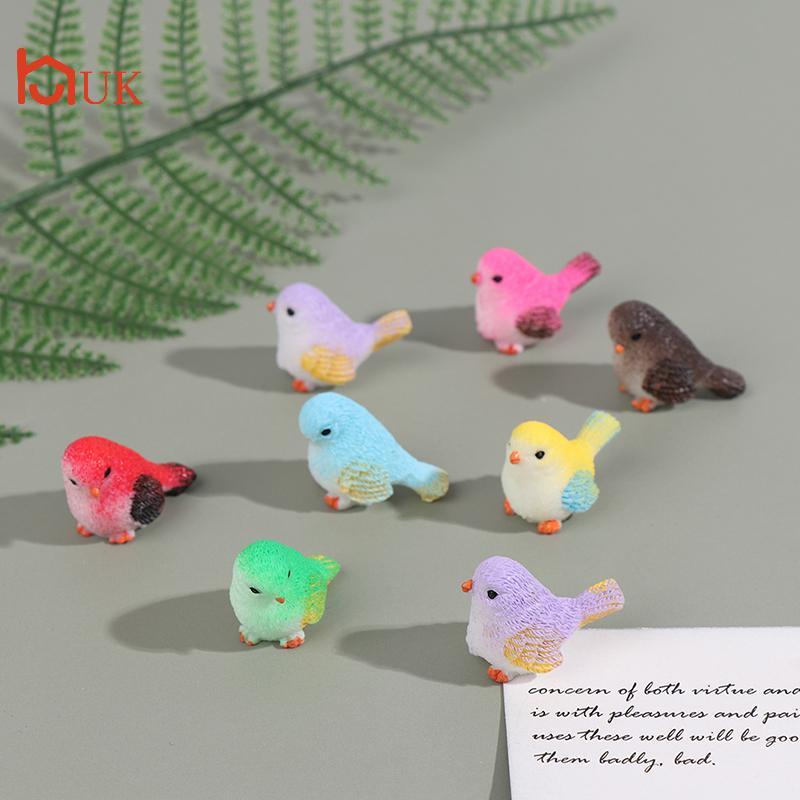 UK 8 ชิ้น/เซ็ตน่ารักการ์ตูนสีสัน Fly Bird Sp รูปปั้นขนาดเล็กตุ๊กตาเครื่องประดับ TH