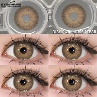 Eyeshare Aurora คอนแทคเลนส์สีอ่อนๆ มีค่าสายตา 0.0~-600 สีน้ำตาล สีดำ เทา ตาตุ๊กตาน่ารัก ลายแฟชั่น
