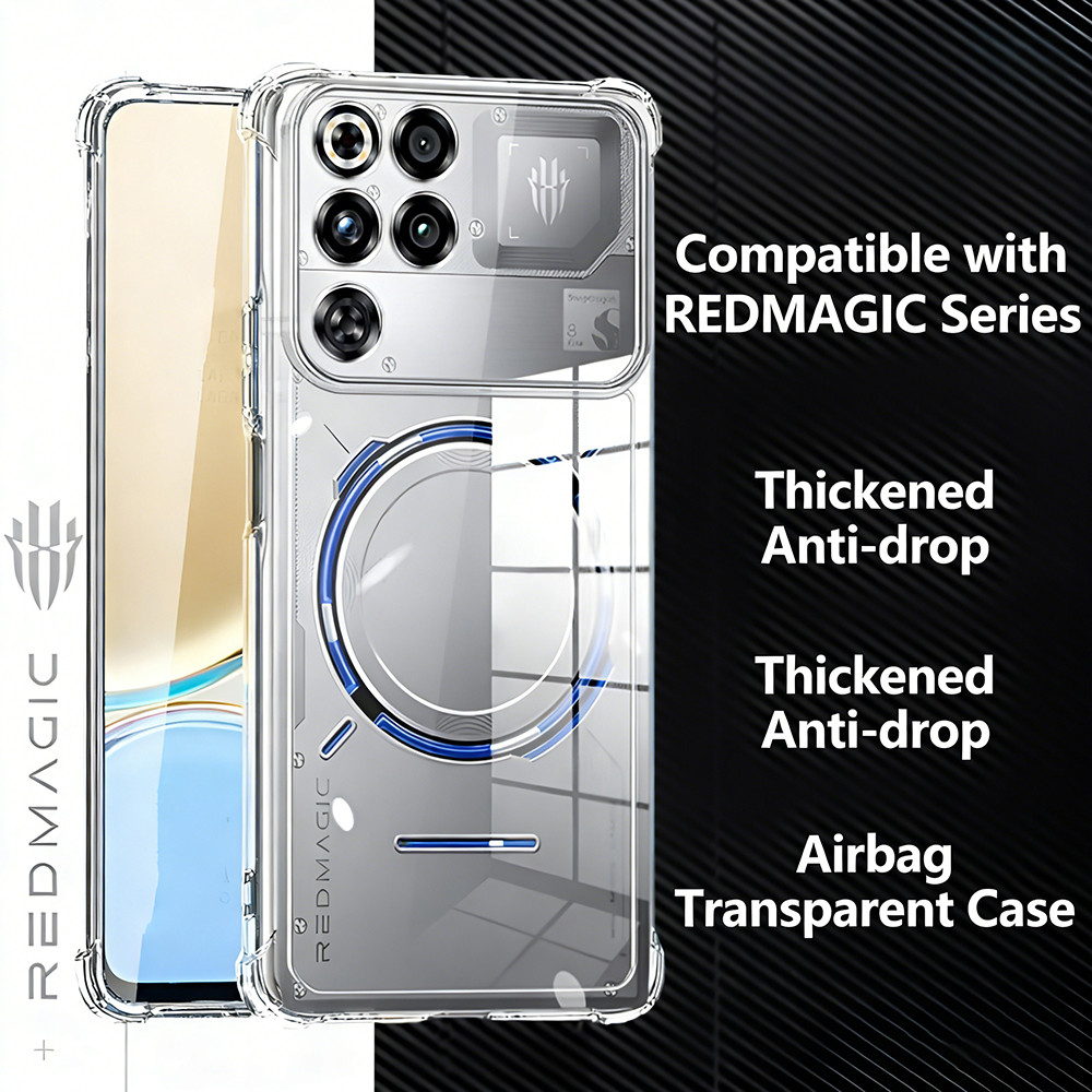 เคสโทรศัพท์ใส กันตก สำหรับ Nubia Red Magic 9 9S 10 10S 11 Pro Plus เคส TPU โปร่งใส บางเบา มีขอบกันกระแทกแบบแอร์คูชัน
