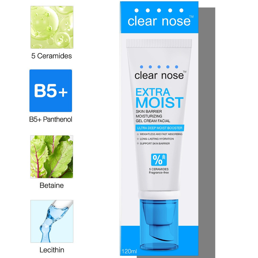 [ของแท้] Clear Nose Extra Moist Skin Barrier Moisturizing Gel Cream 120ml cod