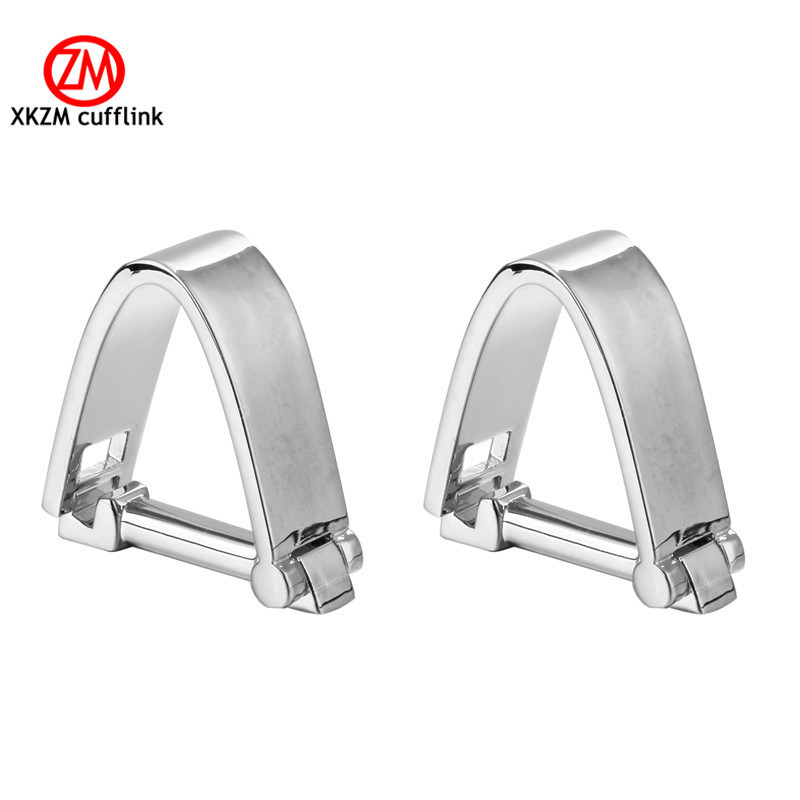 กรอบน่ารักคุณภาพสูง French Cufflinks ผู้ชาย Cufflinks แฟชั่น Cufflinks Silver U-Shaped Cufflinks 020