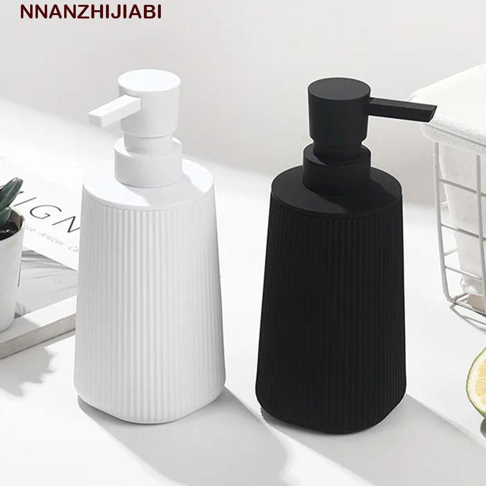 NANZHIJIABI ภาชนะล้างมือ, รีฟิลโมเดิร์น Ribbed Liquid Soap Dispenser, อเนกประสงค์ 380ml ความจุที่ว่างเปล่า Thicken สบู่โลชั่นขวดห้องน้ําใช้