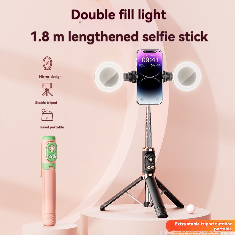 ขยายบลูทูธ Selfie Stick 1.7M ขาตั้งขาตั้งกล้องรีโมทคอนโทรลสําหรับ Live Streaming TikTok