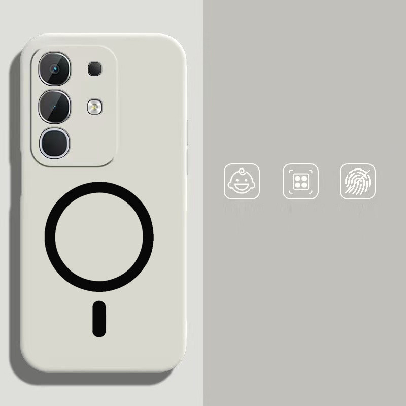 สําหรับ VIVO Y29 4G / IQOO Z10X 5G ฝาครอบป้องกันแบบนุ่มพร้อมสติกเกอร์แม่เหล็กสําหรับ VIVO T4X 5G / Y