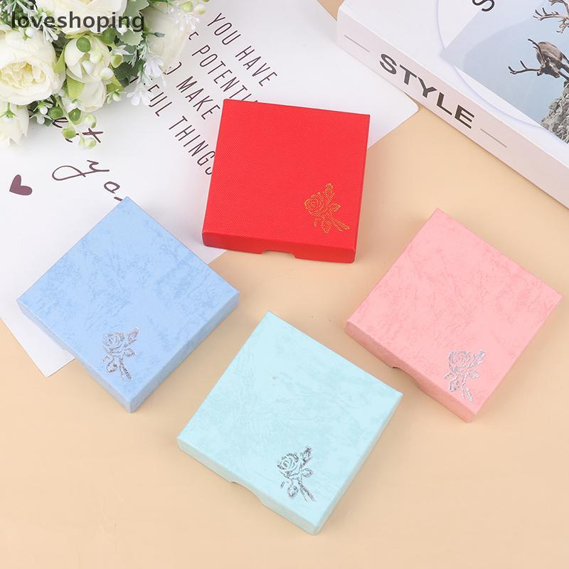 [LS] Square Jewelry Paaging Case Flower Print Bracelet Display Box Nelace Cardboard Box Jewelry Orga