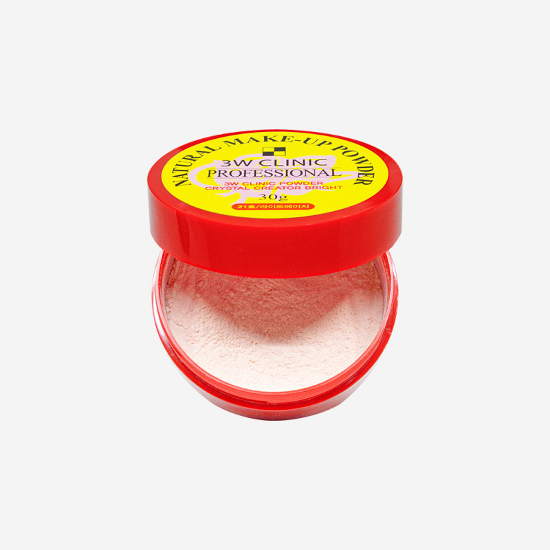 [3W CLINIC] Natural Make-up Powder 30g | ความจุขนาดใหญ่ | เวทีแต่งหน้าความทนทาน | กันเหงื่อ | เนื้อส