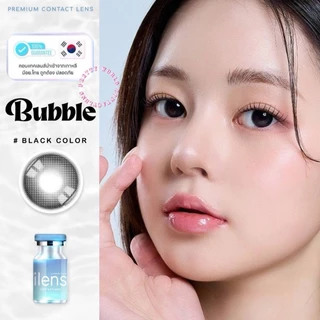 🩵 Bubble Black สายตาปกติ ถึง -6.50 ขนาดกลาง : iLens สีดำ
