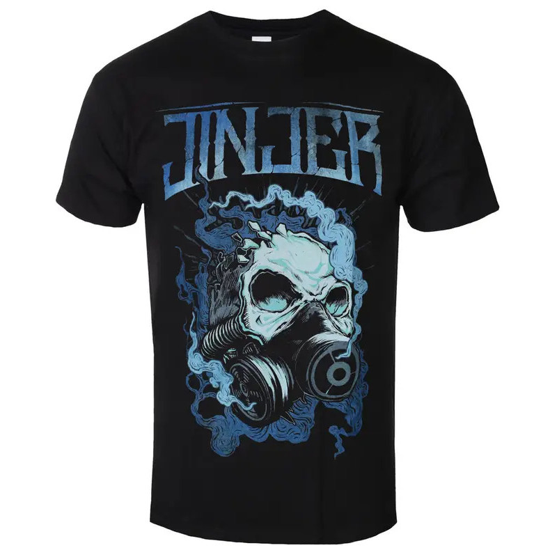 เสื้อยืดผู้ชาย JINJER - Gasmask Skull - NAPALM RECORDS - Rock OFF 2026 ผ้าฝ้ายแท้ สไตล์หรูหราสำหรับท