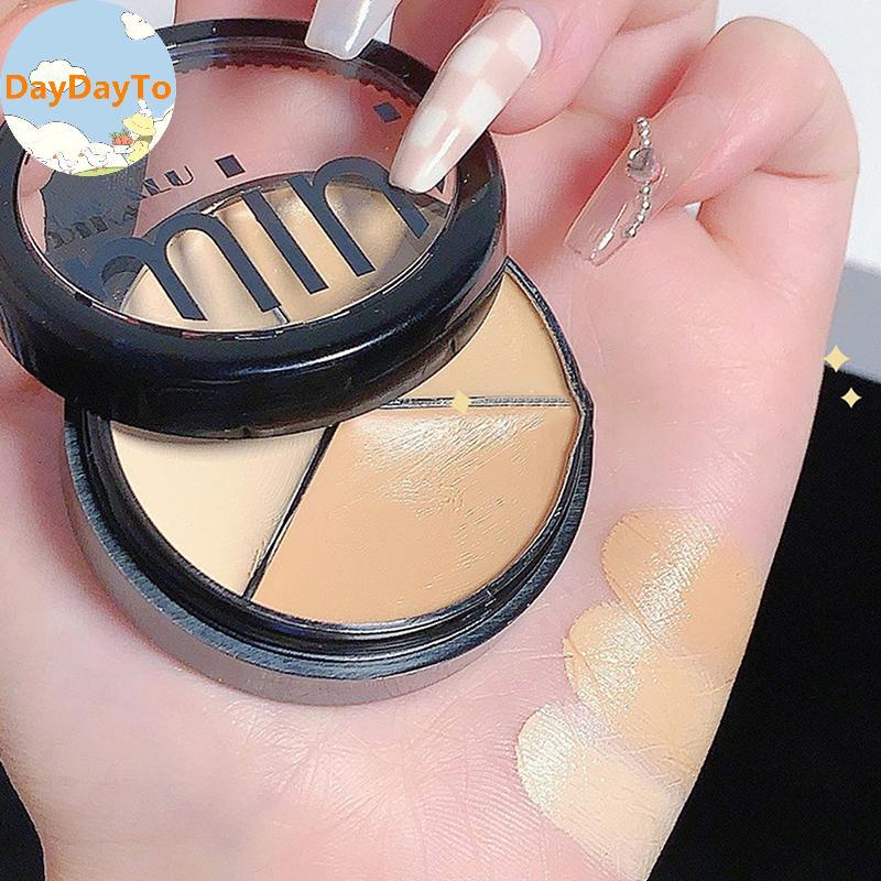 DayDayTo DIKALU 6.5g คอนซีลเลอร์ 3 สีธรรมชาติ Palette ปกปิดความหมองคล้ําสิวรูขุมขนครีมคอนซีลเลอร์ Fa