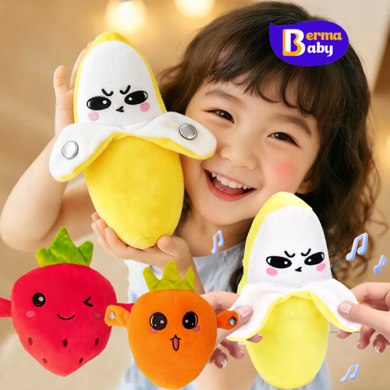 Berma Baby ของเล่นกล้วยสุดน่ารัก ดีไซน์น่ารัก มาพร้อมเซ็นเซอร์สามารถเล่นเพลงได้ ของเล่นเด็ก