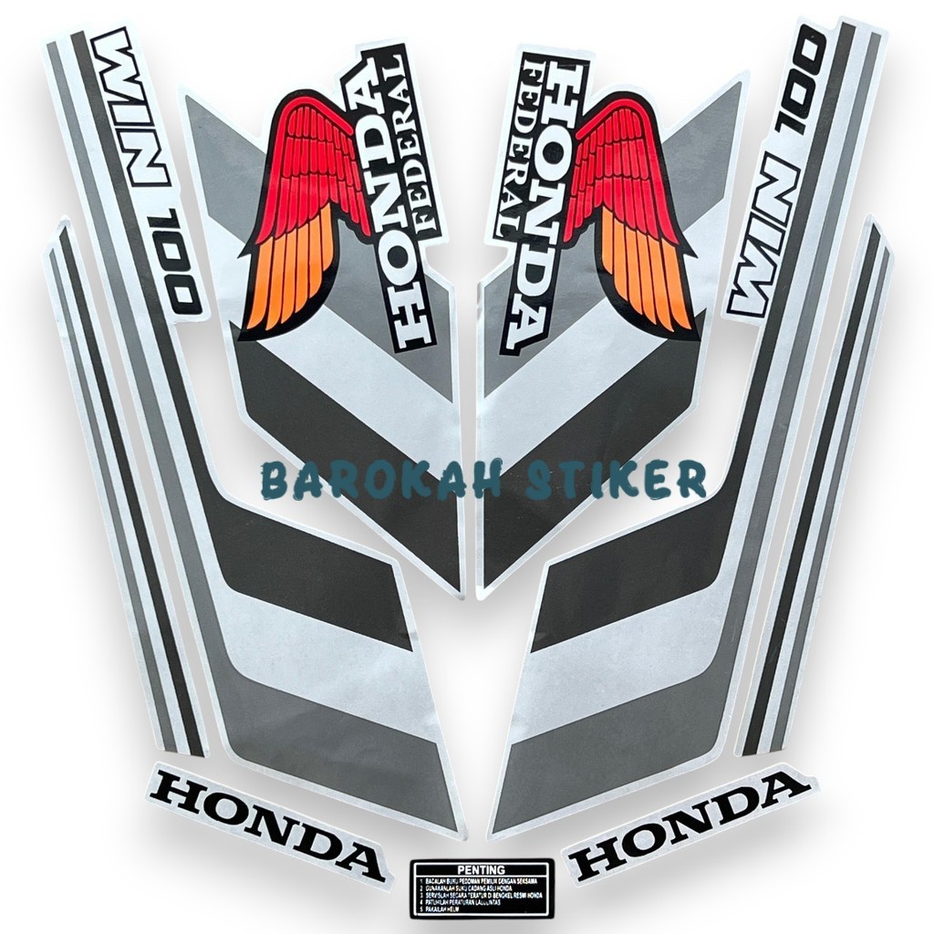 สติ๊กเกอร์ Striping สําหรับ Win 100 Win100 Federal Silver Custom Fullset