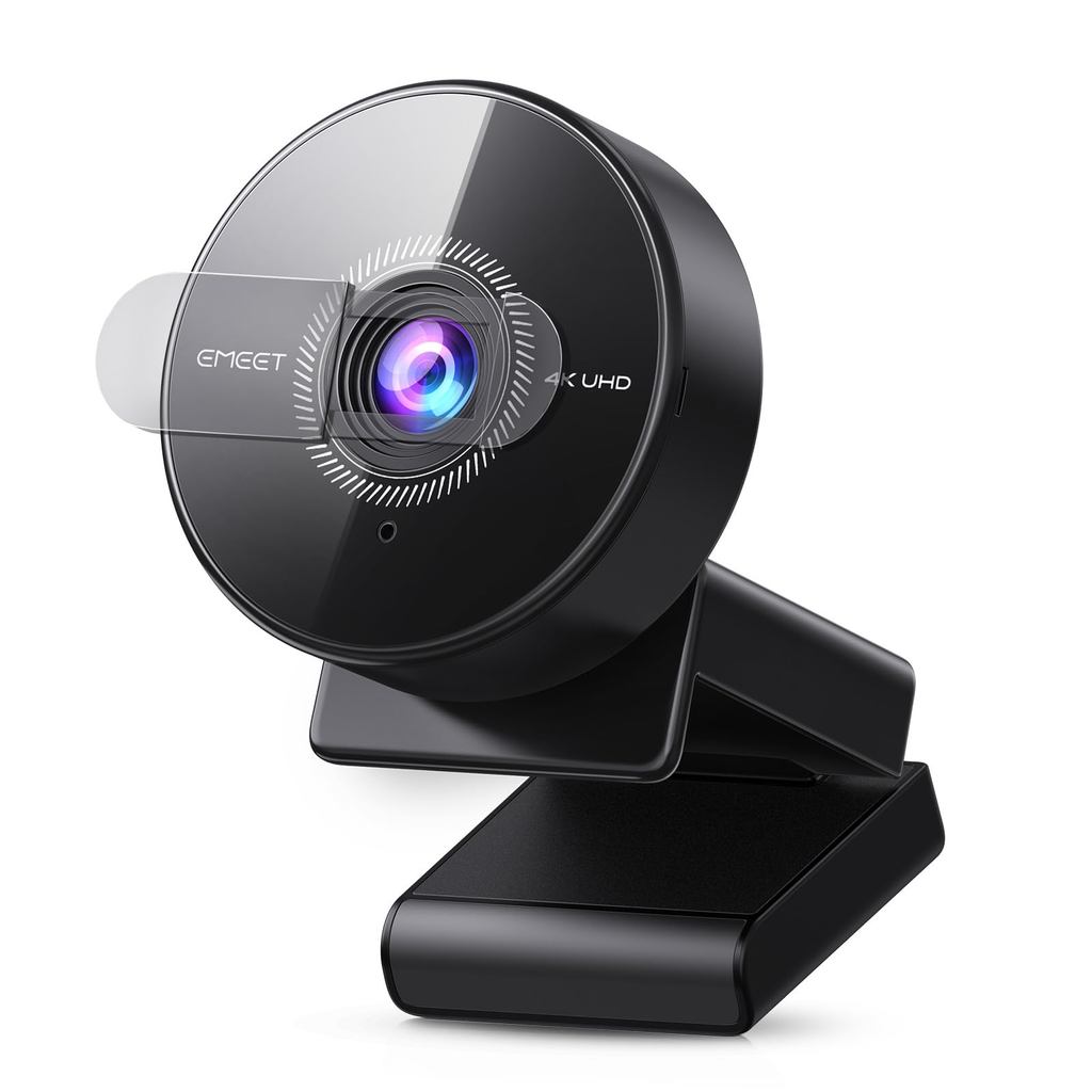 EMEET C950 4K UHD Webcam with 8MP, 1080P@60FPS, PDAF Autofocus, 73° Field of View, Noise-Cancelling 