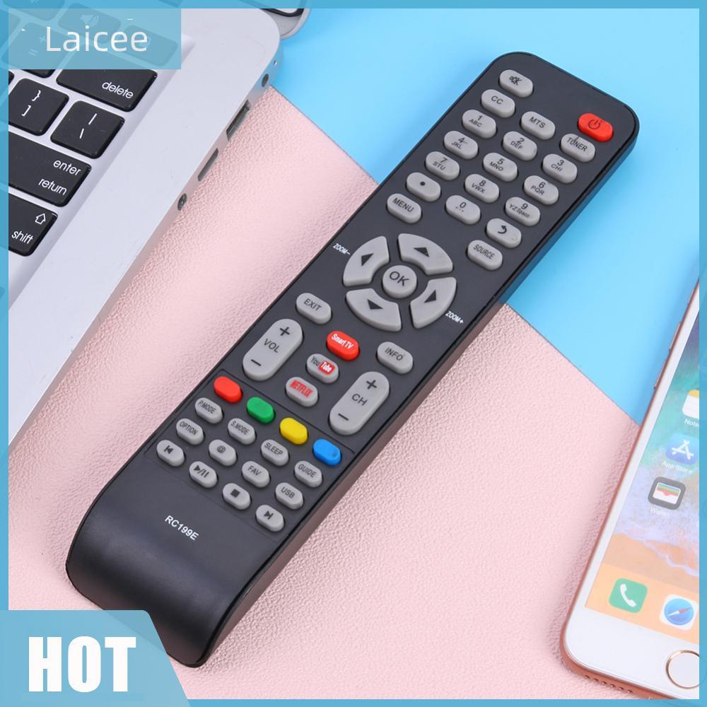 พลาสติกทีวีรีโมทคอนโทรลอุปกรณ์เสริมแบบพกพาสมาร์ทโทรทัศน์รีโมทคอนโทรลแบตเตอรี่ขับเคลื่อนสําหรับ TCL/H