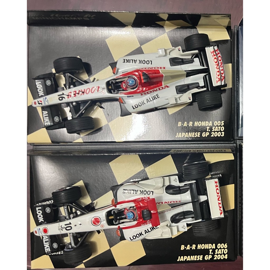Mini Cut Minichamps 1/43 Honda Collection BAR Honda 005 Year Edition Takuma Sato 129 BAR Honda 005 J