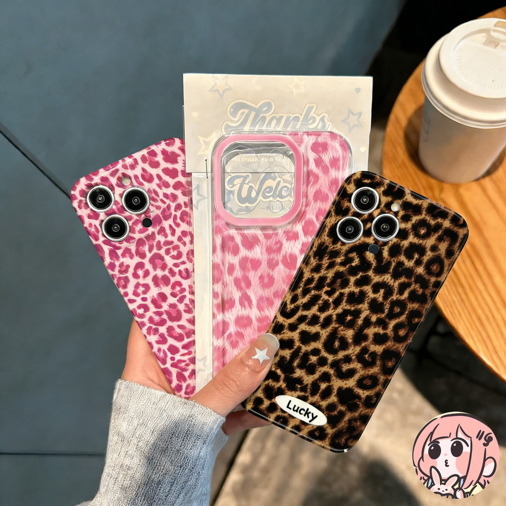 เคสไอโฟน11 15เคสใสลายเสือดาวสีชมพู ม้า2026 สวย สำหรับ IPhone 17 16 11 13 15 14 12 Pro Max 15 7 8 16 Plus XR X XS Max ราคา ถูกที่สุด ดีลบีเคเค