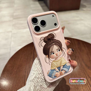 เคสโทรศัพท์ลายเด็กผู้หญิงหน้าบึ้งน่ารัก Case iPhone 17 16 15 14 13 12 11 11 11pro 15plus