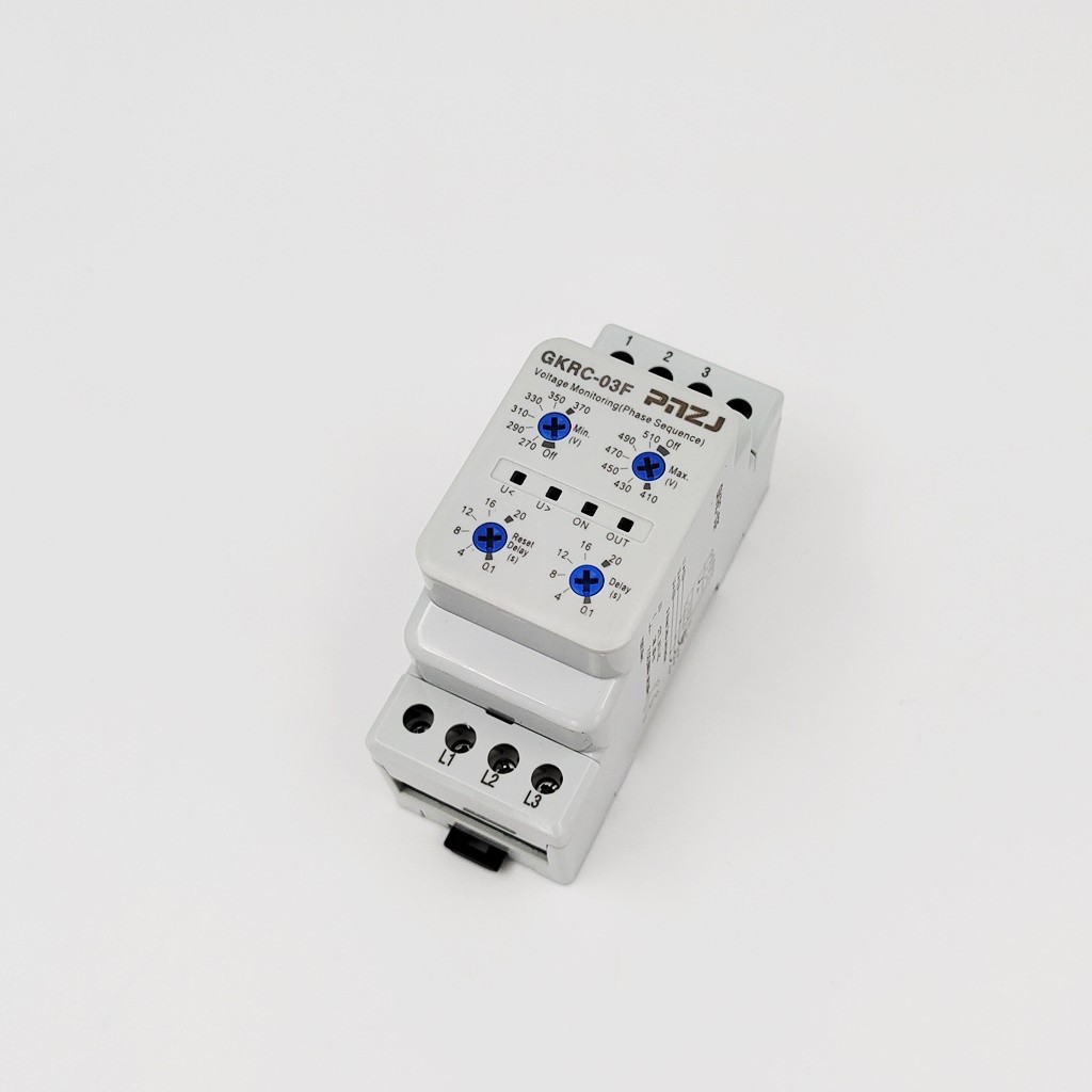 ไท ย ท GKRC-M2(220/230VAC)/GKRC-03F(380VAC) OVER AND PROTECTION RELAY รีเลย์ป้องกันแรงดันไฟฟ้าเกินแล