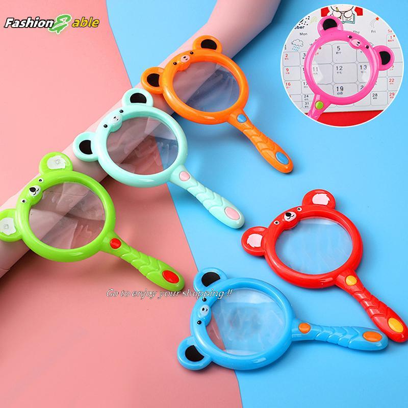 แฟชั่น.shop03 1 PC การ์ตูนสัตว์แว่นขยายสํารวจการเรียนรู้เด็กของเล่นเพื่อการศึกษาแว่นขยายเด็กการทดลอง