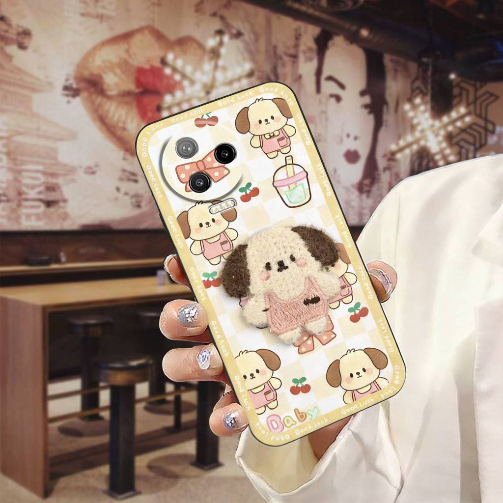 ฝาหลังกันกระแทกเคสโทรศัพท์สําหรับ infinix X676B/Note12 Pro 4G/NFCตุ๊กตาน่ารักแพทช์เต็มห่อออกแบบแฟชั่
