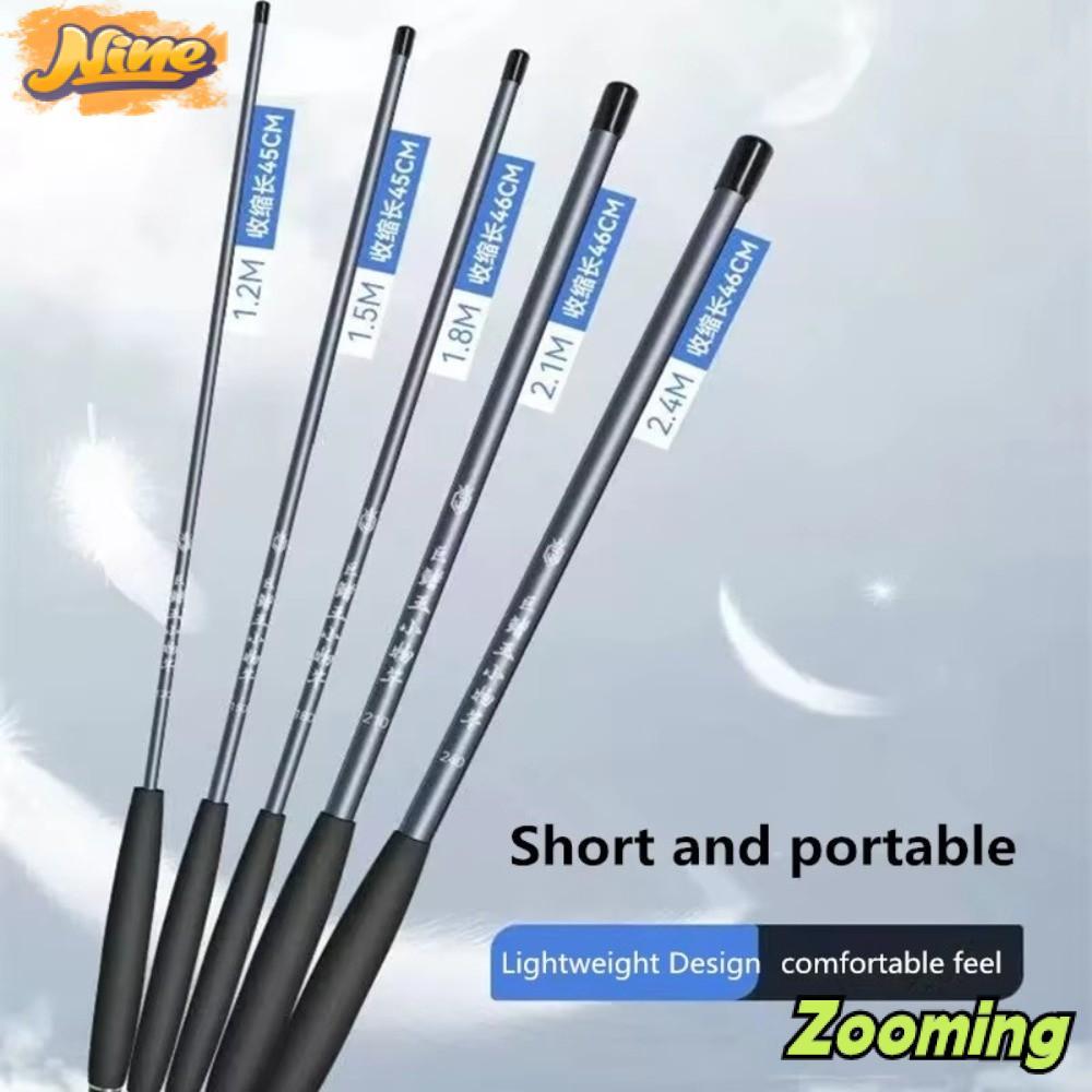 ZOOMING คันเบ็ด, มือถือ Ultra-Fine Ultra Light Rod, ชุดตกปลาส่วนสั้น Ultra Light Stream Rod คันเบ็ดส