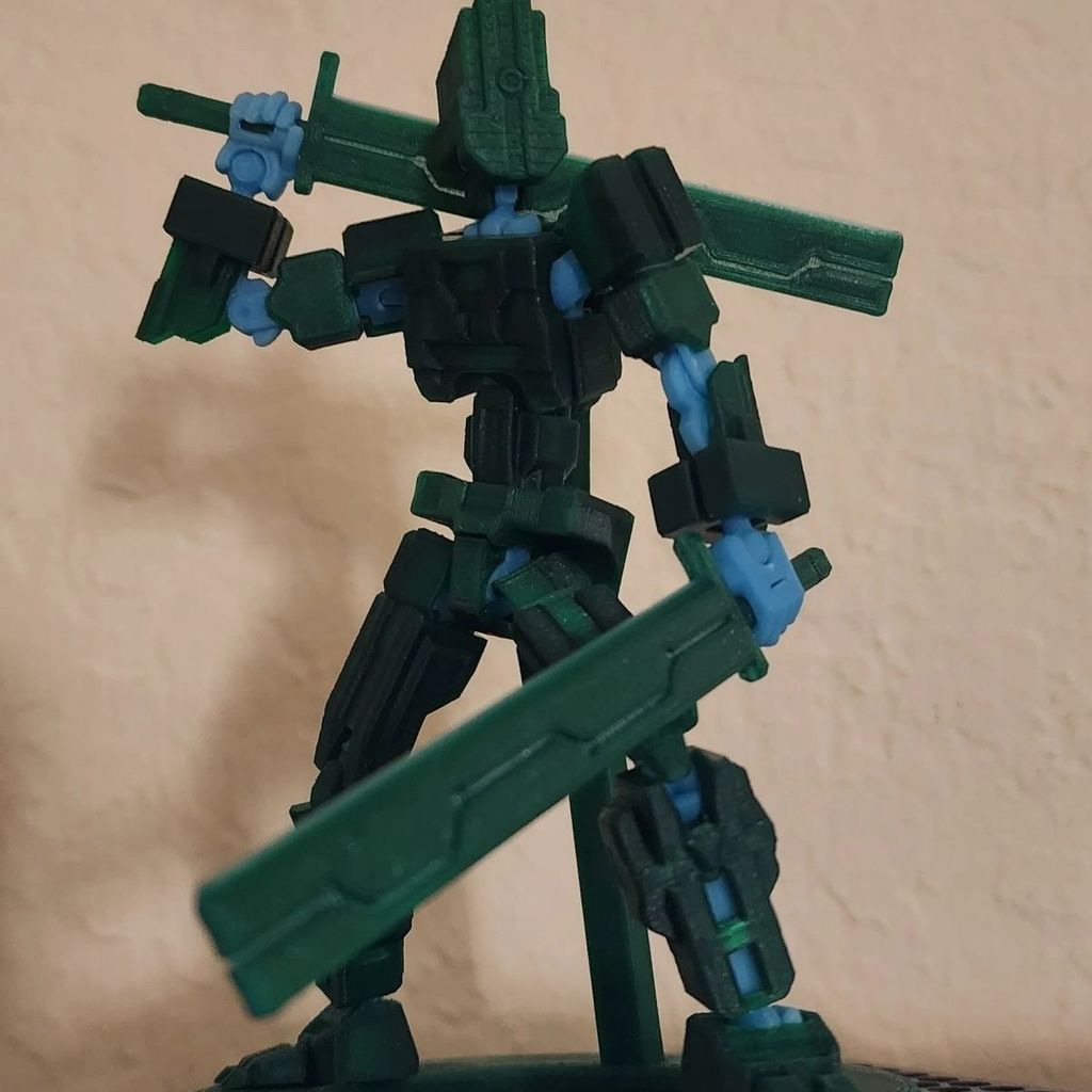 พิมพ์ Dummy 13 Joint รูปเครื่องประดับ Moving ประกอบของเล่น Sentinel ดาบ