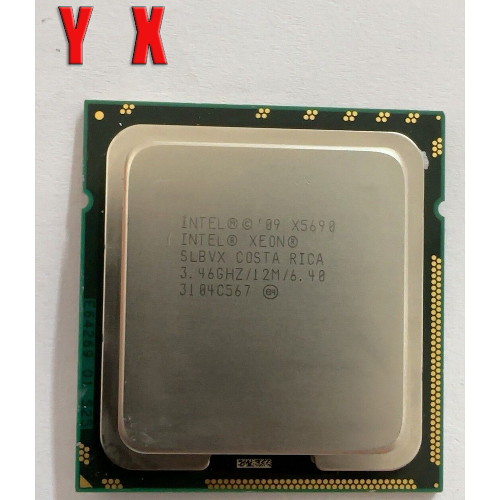 ใช้อัพเกรดเกม CPU คอมพิวเตอร์เดสก์ท็อป Xeon X5690 LGA1366 CPU โปรเซสเซอร์ 3.46GHz 6 Core 6.4G 12MB 1