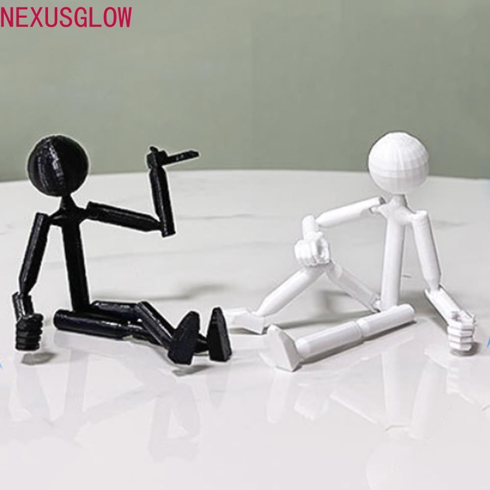 NEXUSGLOW Multi Joint Stickman Toy, Multi-Jointed Model Doll 3D พิมพ์ Mannequin, Assembly 3D พิมพ์ A