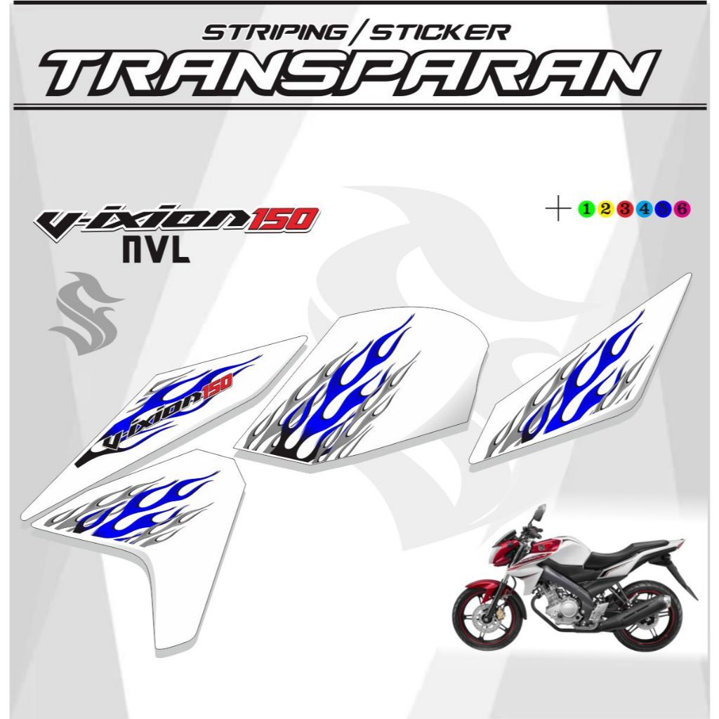 CLEAR UV TRANSPARENT STRIPING VIXION 150 NVL TRANSPARENT UV