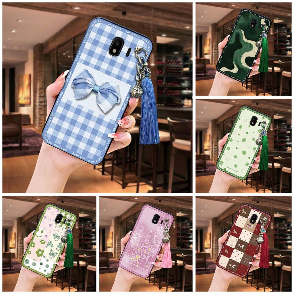 พู่ Bell เคสโทรศัพท์สําหรับ Samsung Galaxy J4 2018/J400F Graffiti ทนทานกันกระแทกกันน้ําน่ารักป้องกัน
