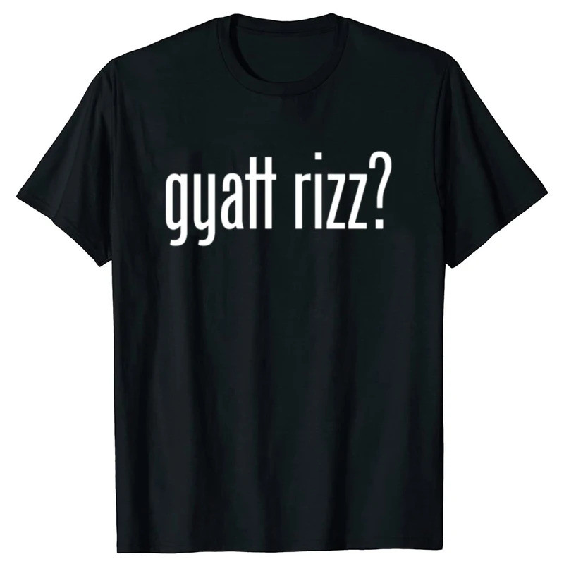 เสื้อยืด Gyatt Rizz สโลแกน Y2k สไตล์วัยรุ่นสตรีทแวร์ ผ้าฝ้าย 100% นุ่ม ระบายอากาศได้ดี เสื้อยืดยูนิเ