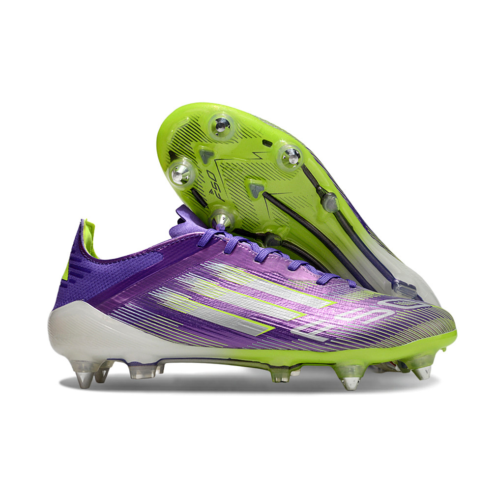 Ready Stock size:38-46 Messi F50 Elite SG laceless Mens Outdoor Braided Football Shoes,Yamal pinkf50