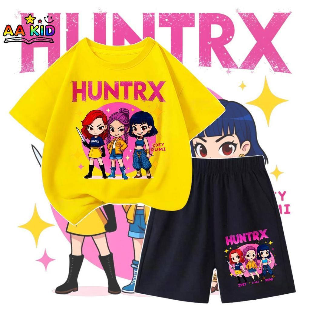 [COD] ใหม่!! !    ชุดเสื้อยืดกับกางเกงขาสั้นสำหรับเด็กผู้หญิงปี 2026 รุ่น ‘HUNTRX’! ดีไซน์ตัวการ์ตูนน่ารักสไตล์สตรีท แฟช ราคา ถูกที่สุด ดีลบีเคเค แกลเลอรีภาพที่ 6
