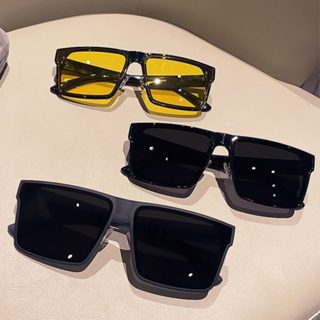 พร้อมส่งในไทย แว่นกันแดดแฟชั่น กรอบใหญ่ สไตล์เกาหลี UV400 ป้…