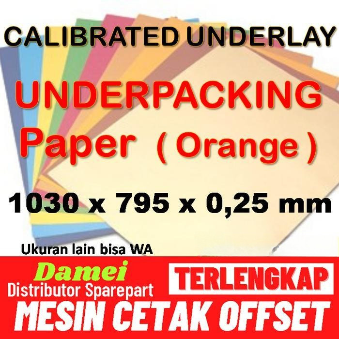 MESIN Heidelberg Offset Underlay Sheet Orange Packing Paper Printing Machine