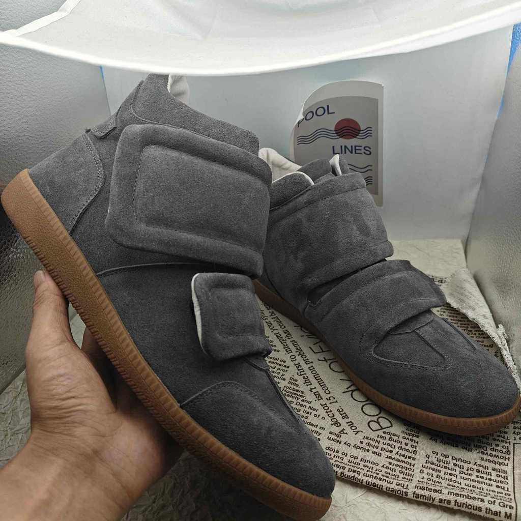 MMY Same Style Genuine Leather Casual Double Velcro Shoes High-Top Shoes