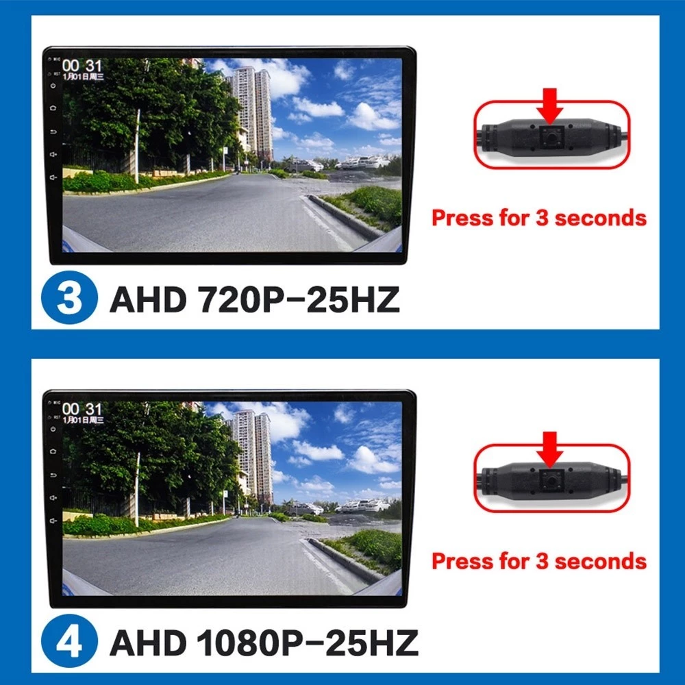 COD กล้องมองหลังรถยนต์ AHD 1080P HD มองเห็นกลางคืน ชัดเจน พร้อมสายจอดรถ สีดำ ติดตั้งง่าย thumbnail 4
