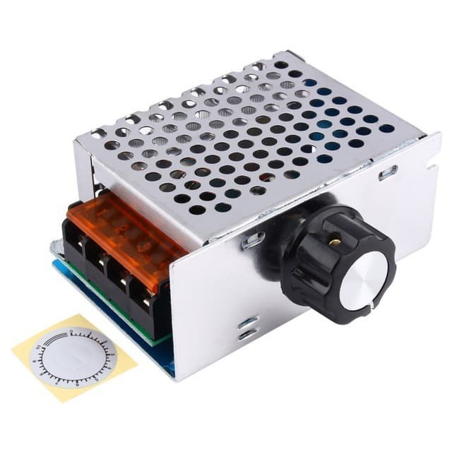 Dimmer AC 220V 4000W SCR ตัวควบคุมแรงดันไฟฟ้ามอเตอร์ควบคุมความเร็ว Dimmer AC 220V 4000W [Elca]