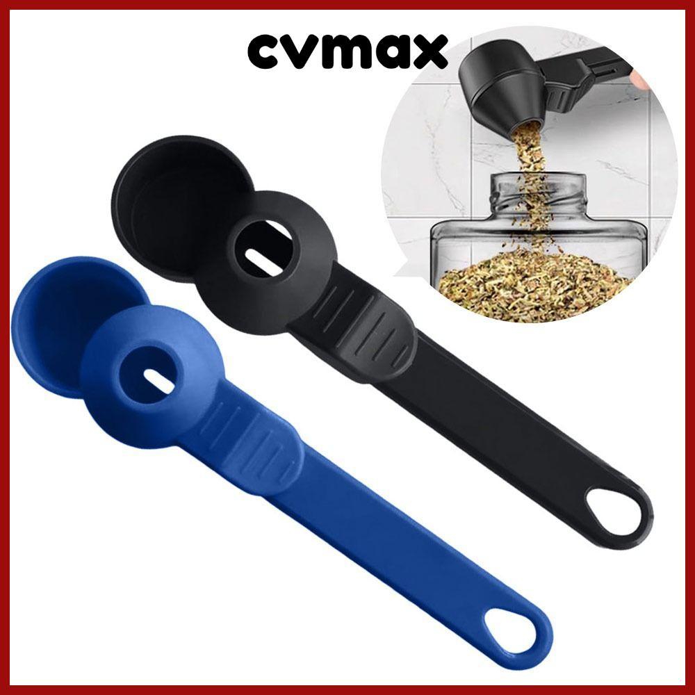 ที่ตักกาแฟ CVMAX ป้องกันการรั่วไหลพร้อมช้อนเลื่อนผงโปรตีนด้ามยาว, ที่ตักช่องทางแบบใช้ซ้ําได้ที่ทนทาน